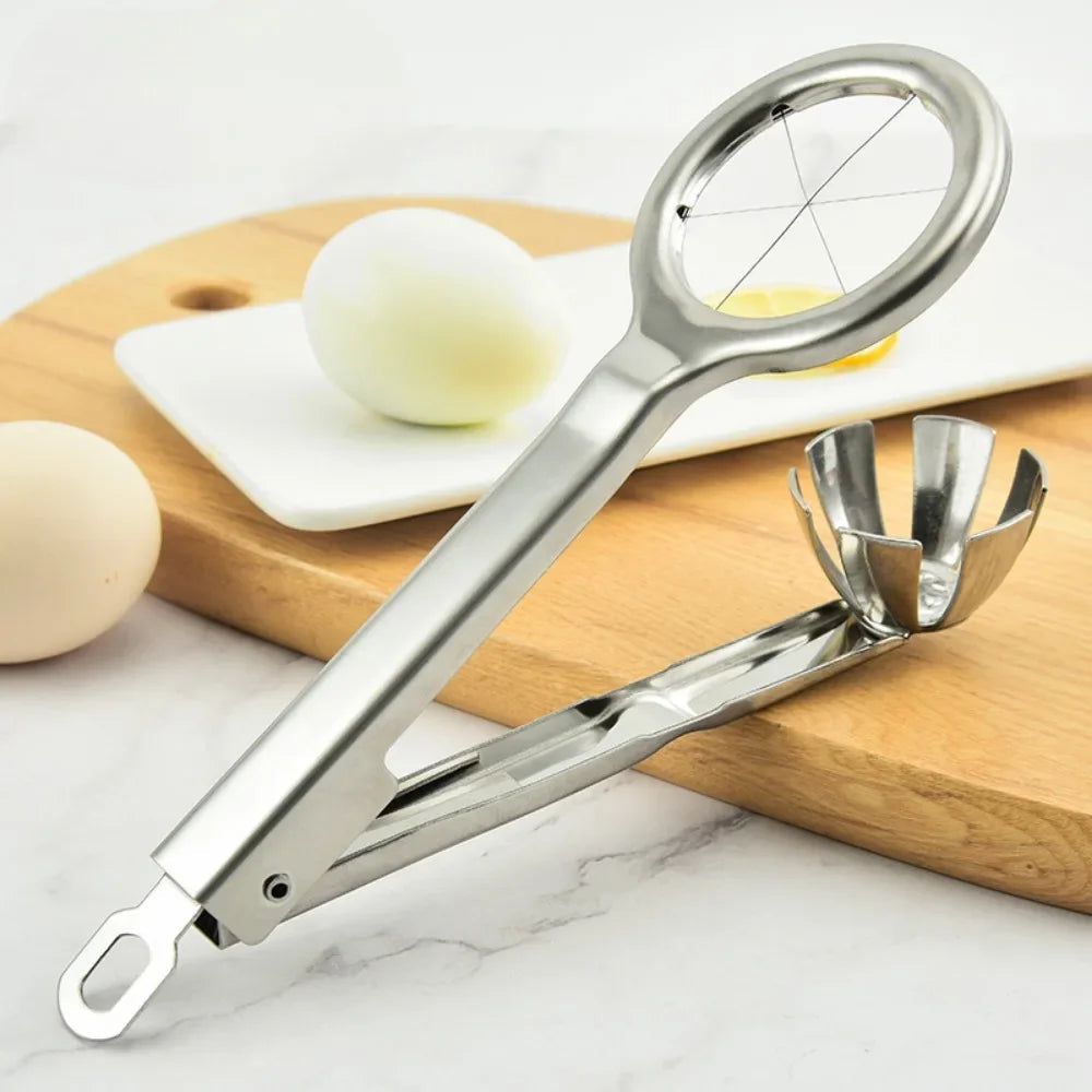 Cutter de ouă din oțel inoxidabil – Feliator manual pentru ouă fierte