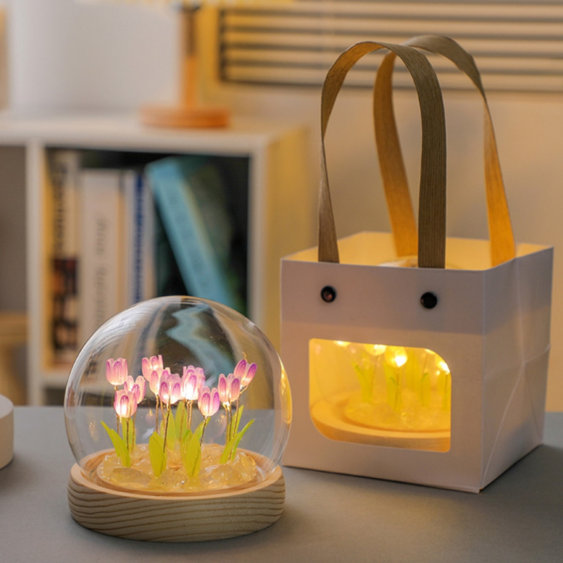 Lampe DIY tulipe à monter – Douce lumière florale