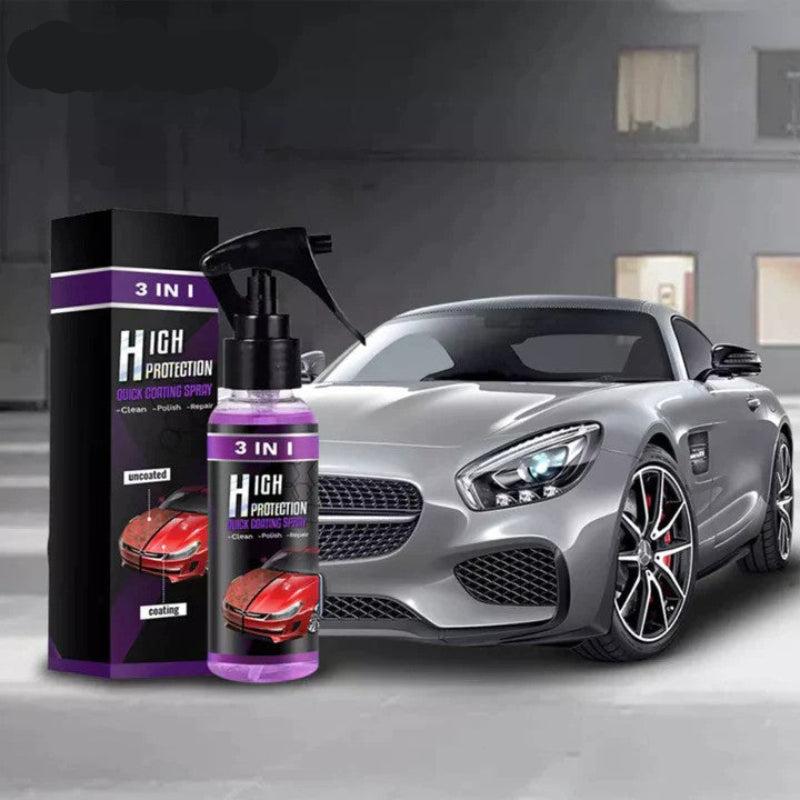Instant shine and protection in a single spray