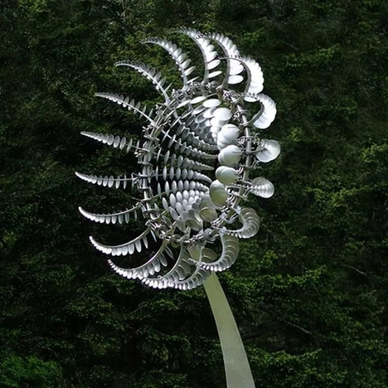 Sculpture rotative élégante pour jardin captivant