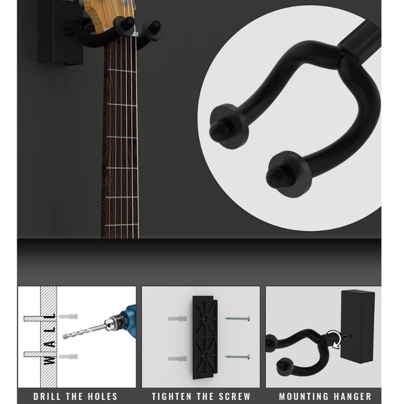 Väggmonterad LED-lampa för gitarr – Belys ditt instrument