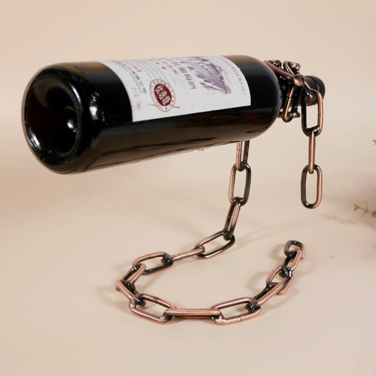 Support bouteille flottant - Effet chaîne magique