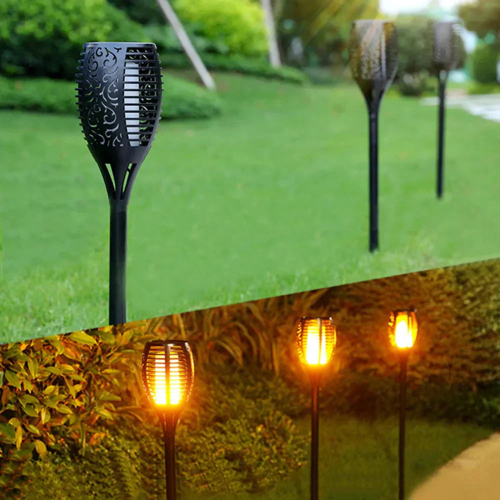 Solárna LED lampa – Realistický plameň bez ohňa