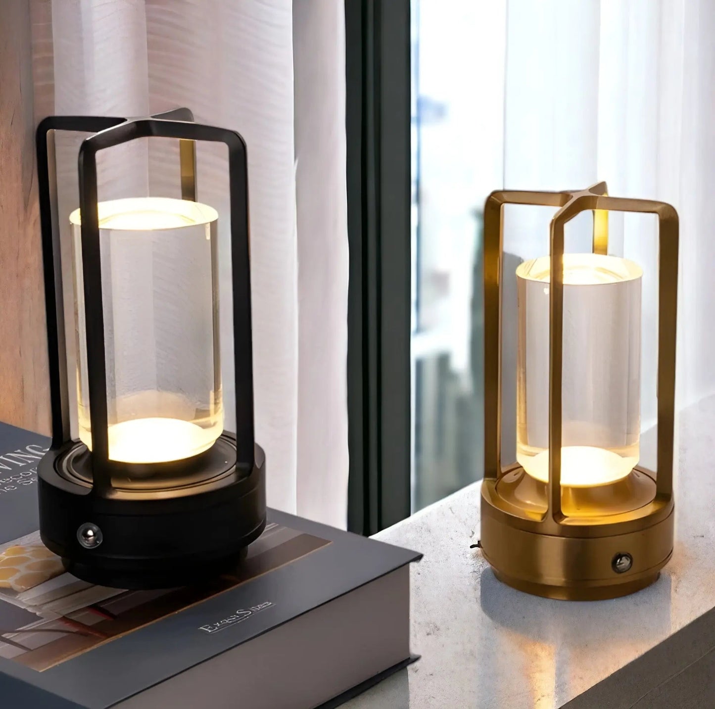 Skandinavisk LED-bordslampa – Elegant och bärbar belysning