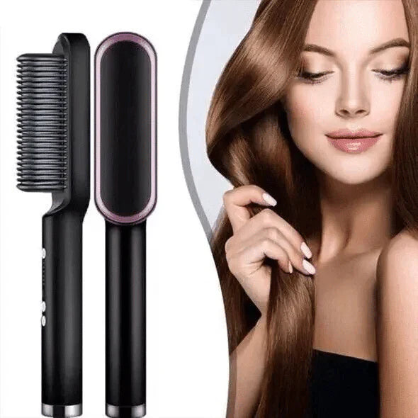 Smooth hair in 2 minutes with a heated brush