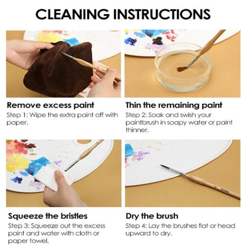 Dokładne pędzle do precyzyjnych i perfekcyjnych detali (x11)