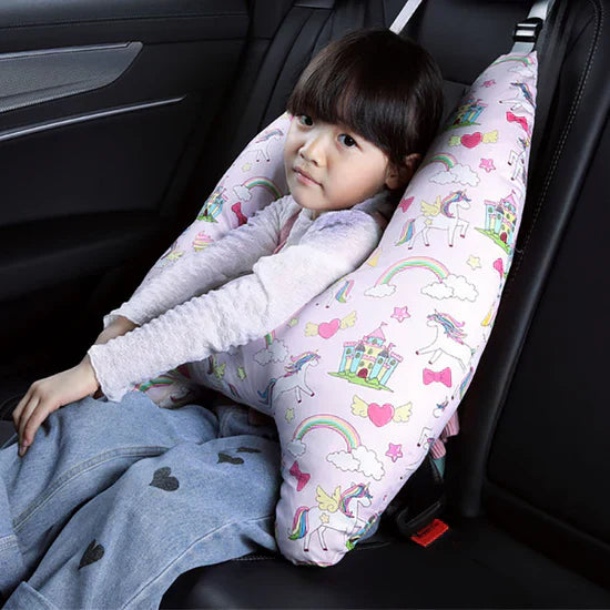 Coussin de voyage enfant avec maintien sécurisé