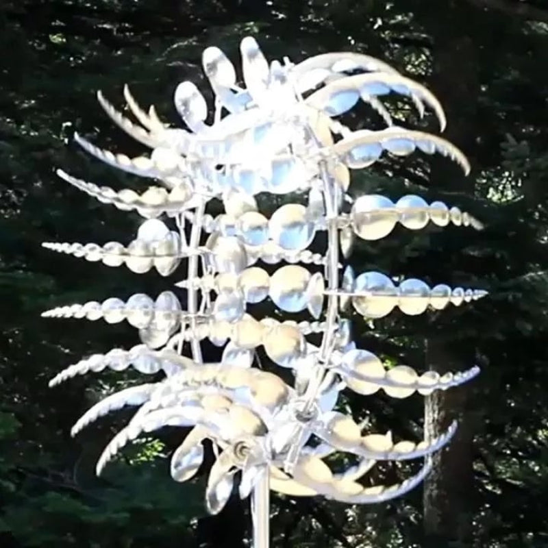 Sculpture rotative élégante pour jardin captivant