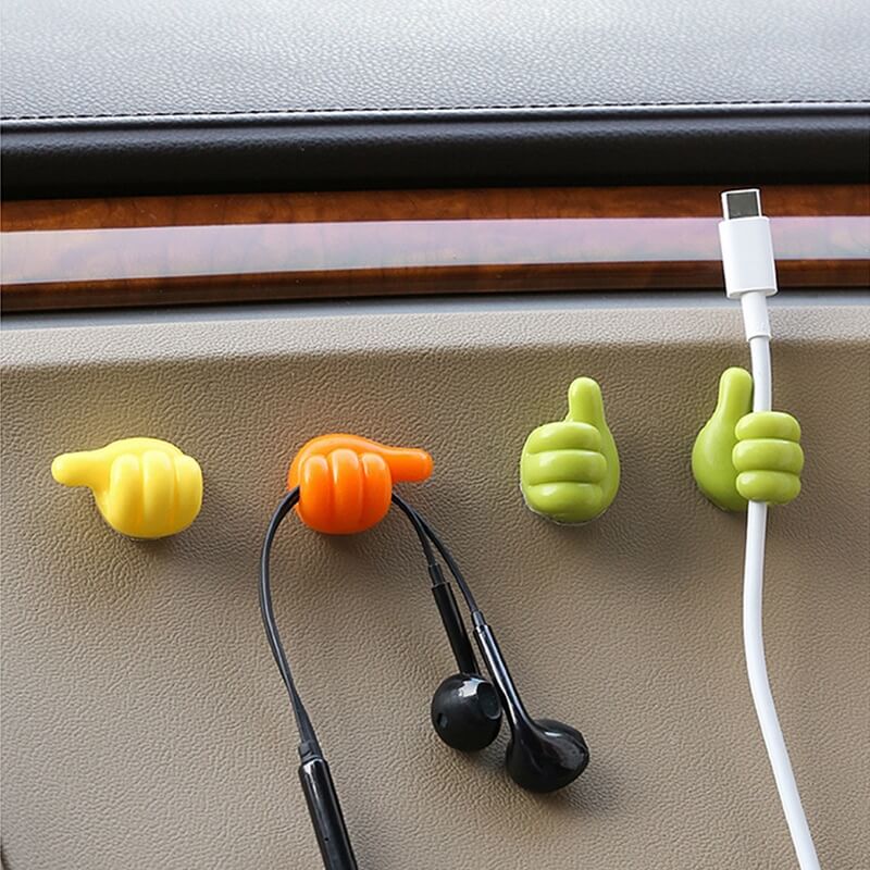 Clever hooks for cables, brushes, earphones, and more (x10)