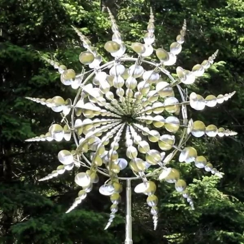 Sculpture rotative élégante pour jardin captivant