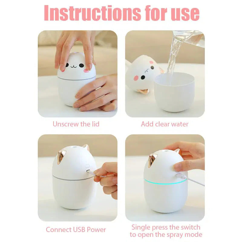 Humidificador de gato para un aire fresco y relajante