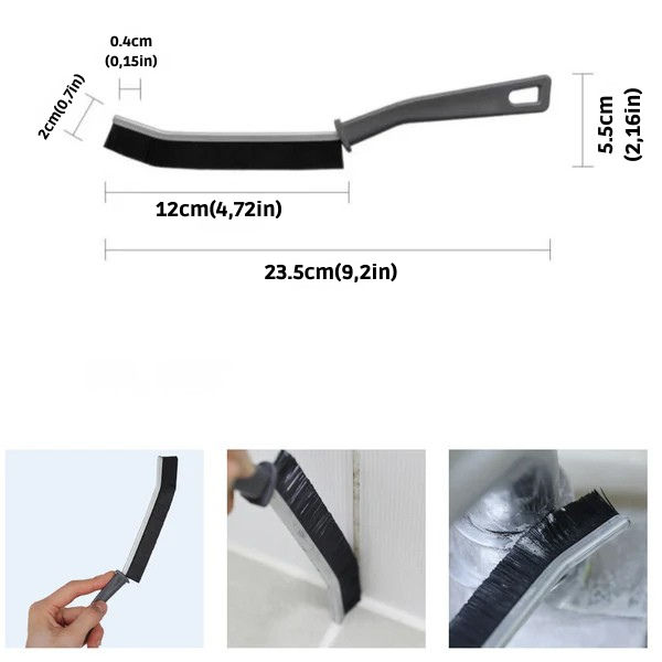 Spazzola di pulizia curvata con setole ultra sottili 