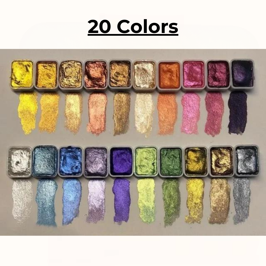 Acuarelă perlată pro – Strălucire intensă și nuanțe strălucitoare 