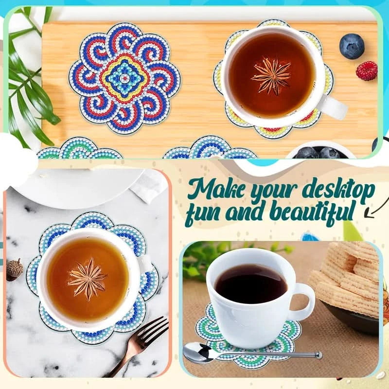 DIY coasters med rhinestones 