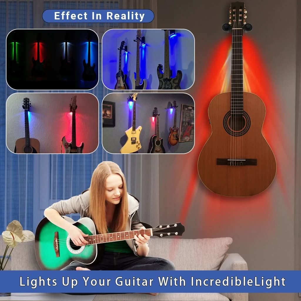 Support a muro LED per chitarra – Illumina il tuo strumento 