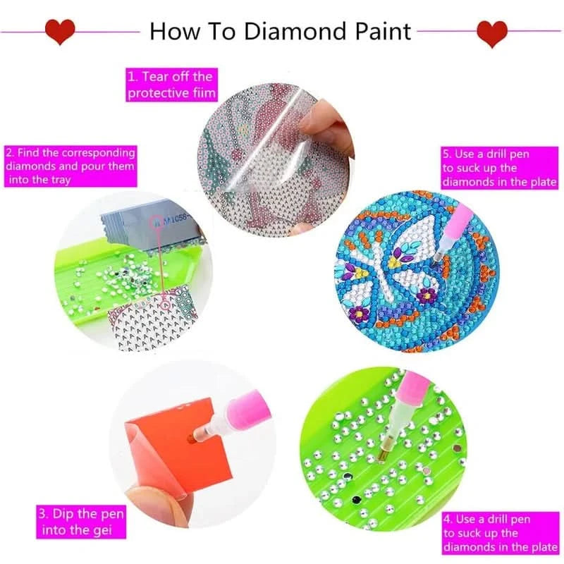 DIY coasters med rhinestones 