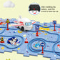 Circuit-puzzle éducatif avec véhicules électriques