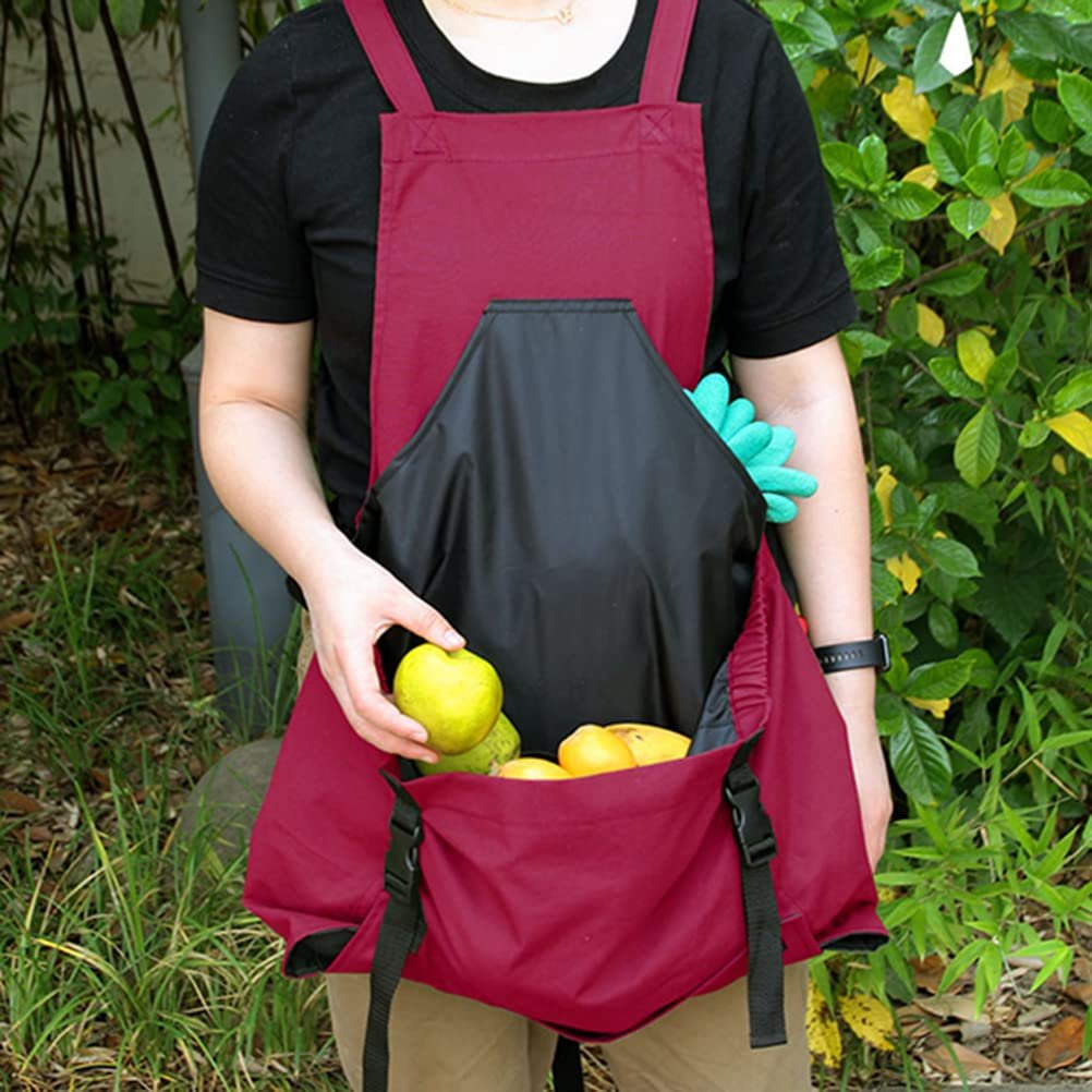 Praktisch tuinier schort met grote oogstzak 