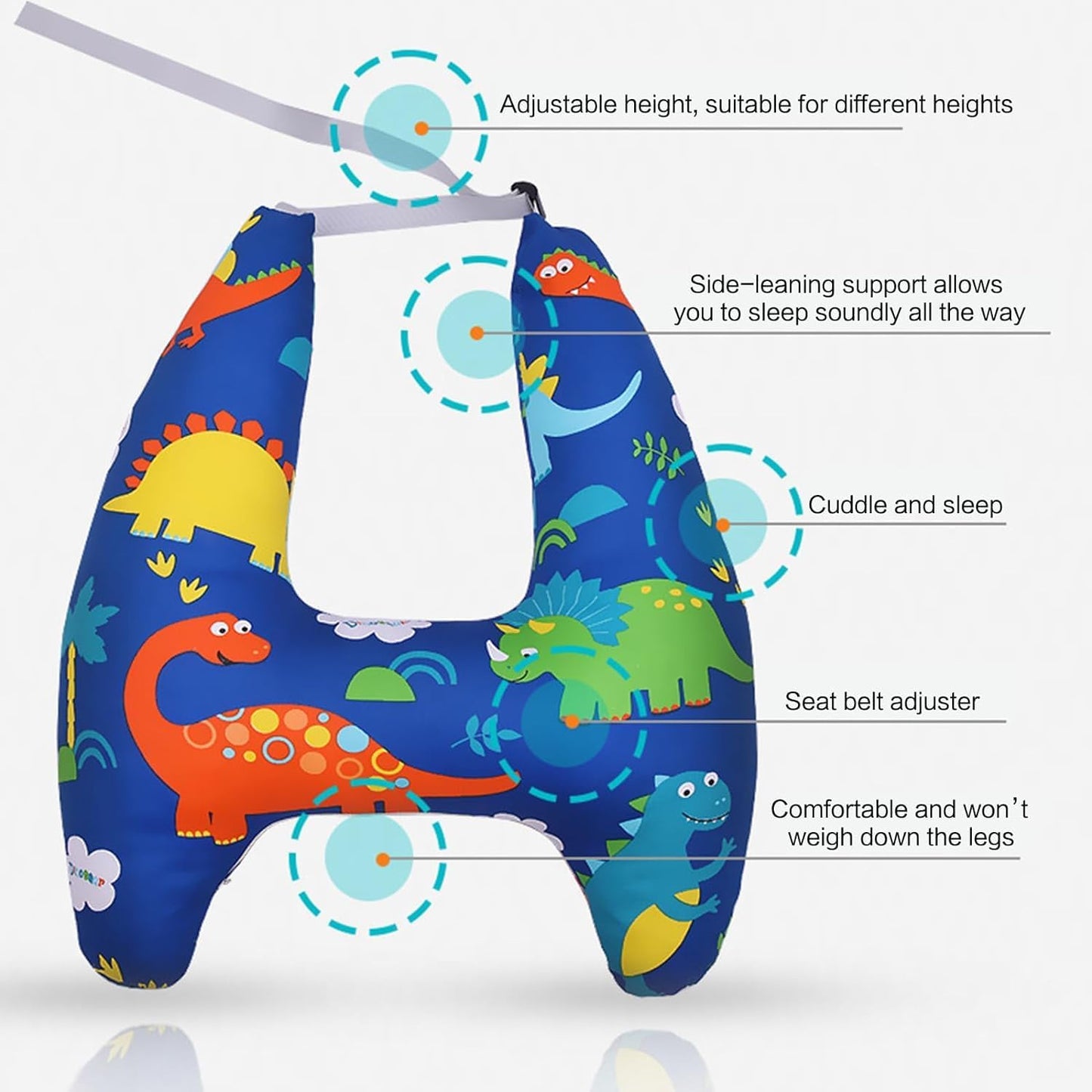 Coussin de voyage enfant avec maintien sécurisé