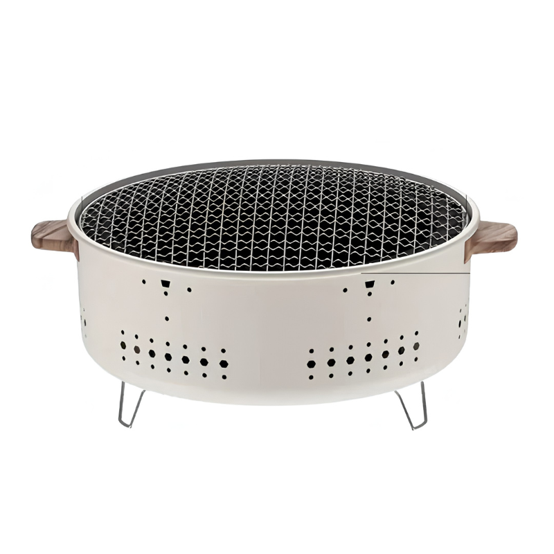 Barbecue charbon portable – grill rond démontable pour extérieur