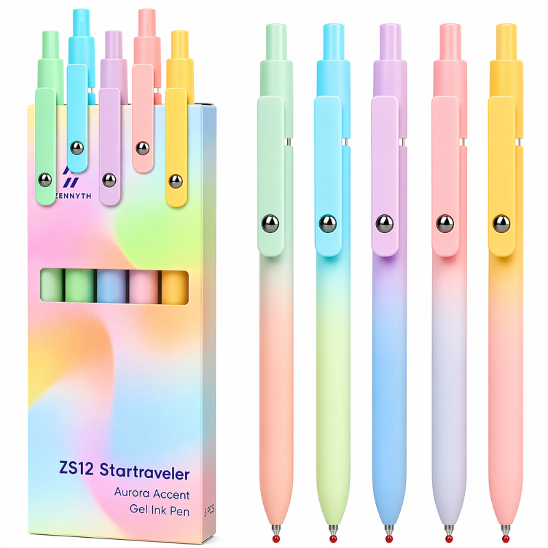 Lot de 5 stylos à séchage rapide — écriture nette immédiate