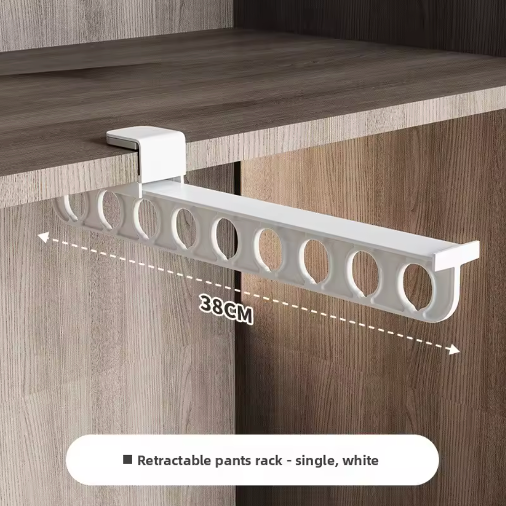 Heavy-duty retractable storage rod for closets and storage areas 
