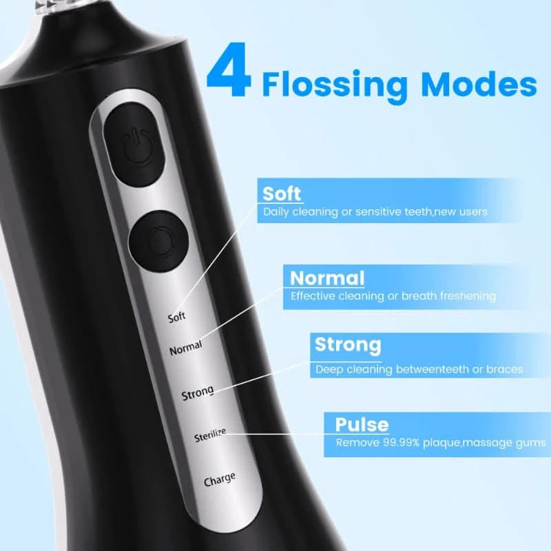 Rechargeable hydropulse for dental care 