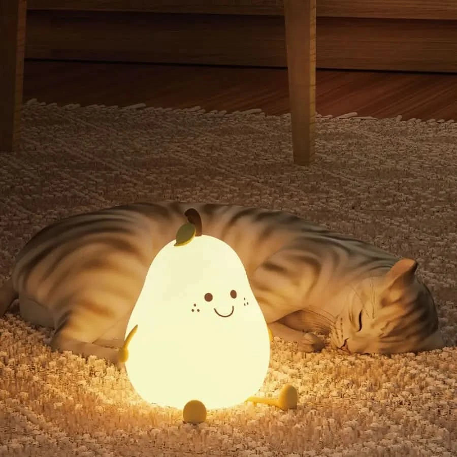 Luz nocturna de silicona recargable para niños 
