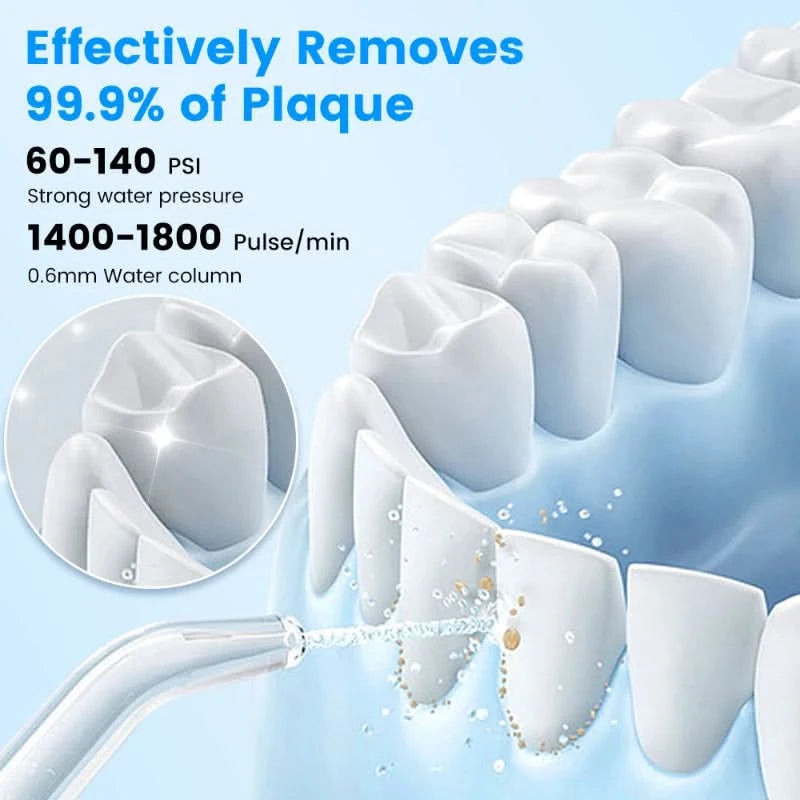 Rechargeable hydropulse for dental care 