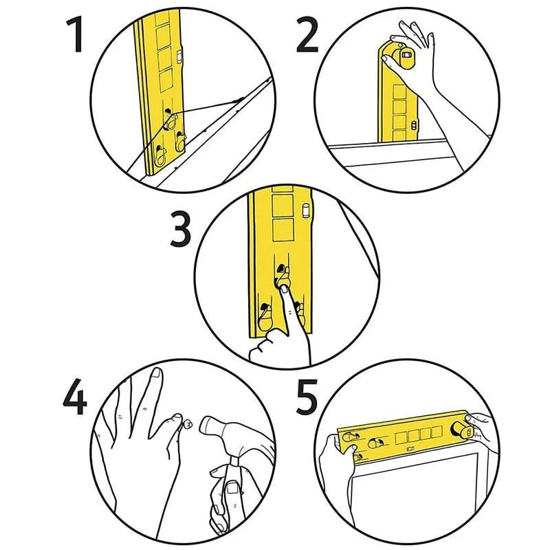 Precise tool kit for hanging your frames 