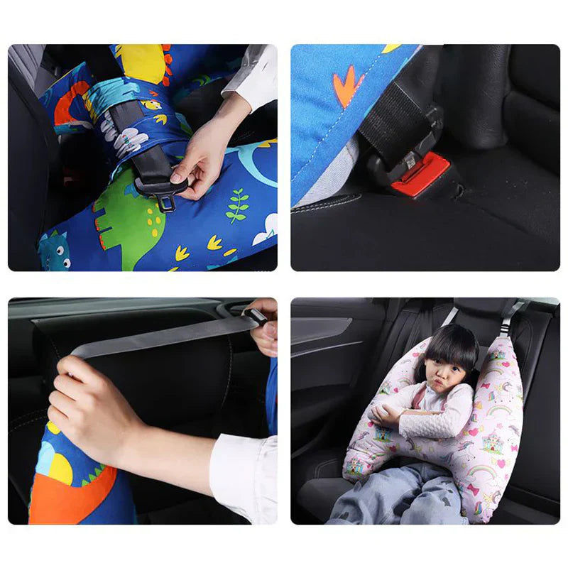 Coussin de voyage enfant avec maintien sécurisé