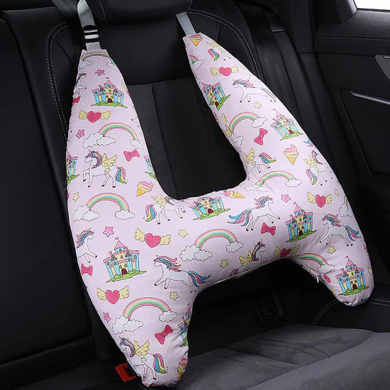 Coussin de voyage enfant avec maintien sécurisé