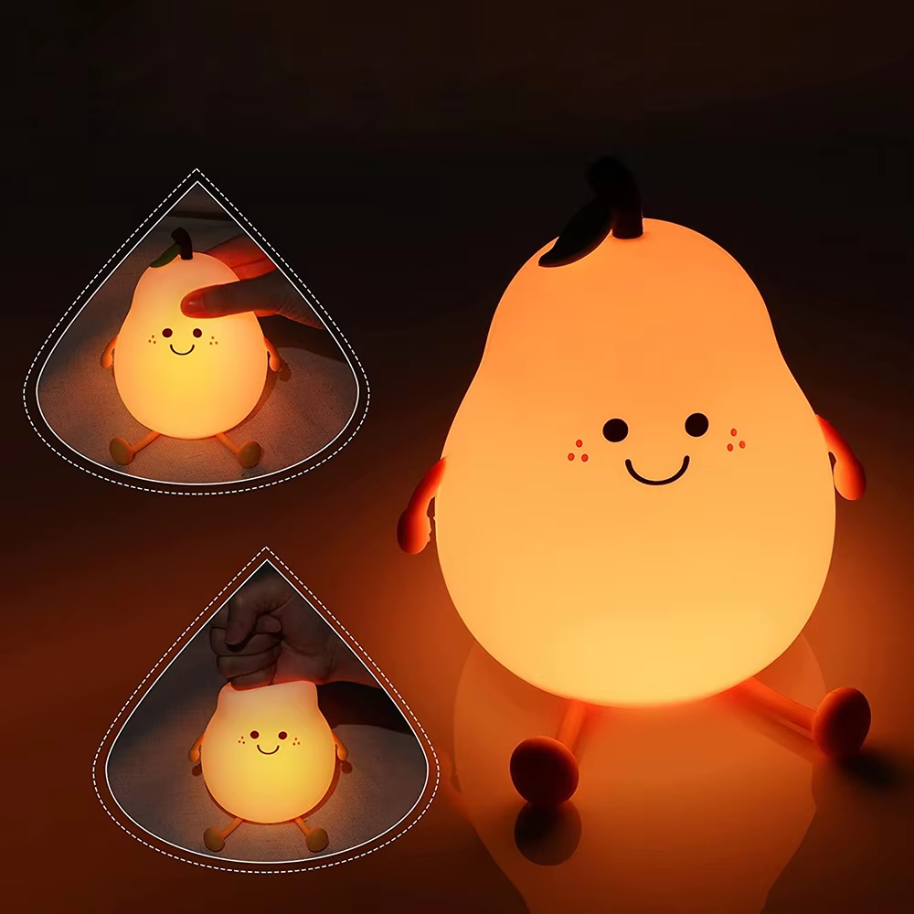 Genopladelig silikone natlampe til børn 