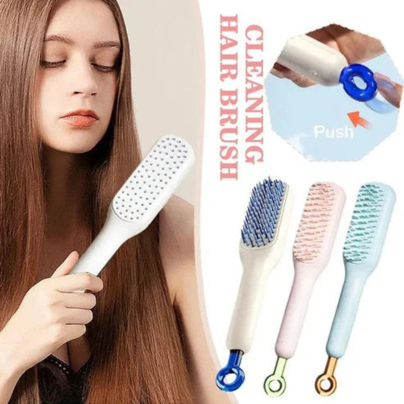 Brosse chauffante lissante pour cheveux doux et brillants