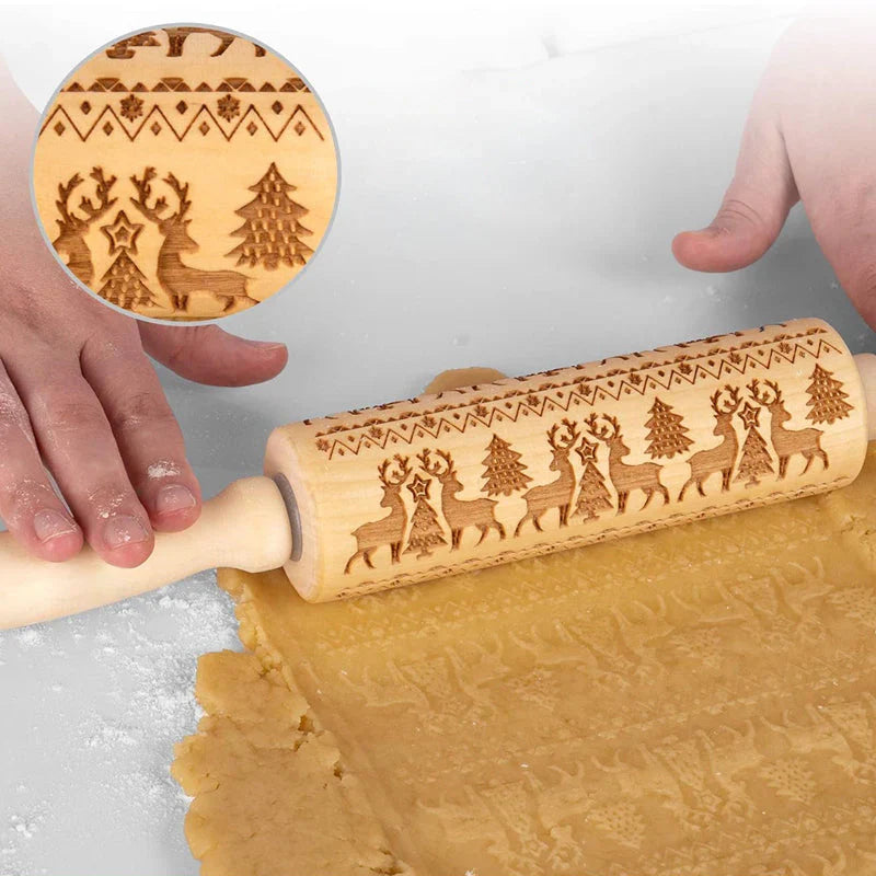 Tökéletes ünnepi sütik a gravírozott sodrófának köszönhetően 