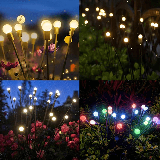 Gartenlampen mit Glühwürmchen 