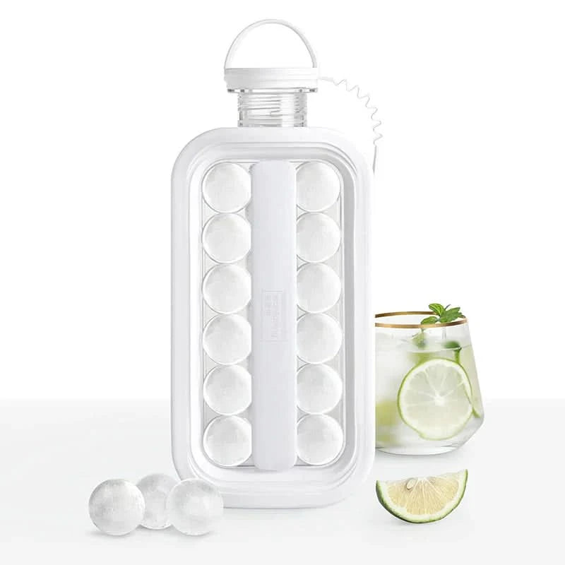 2-in-1 pullo, jossa on integroitu jääpalamuotti 