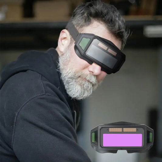 Solar auto-darkening welding goggles 