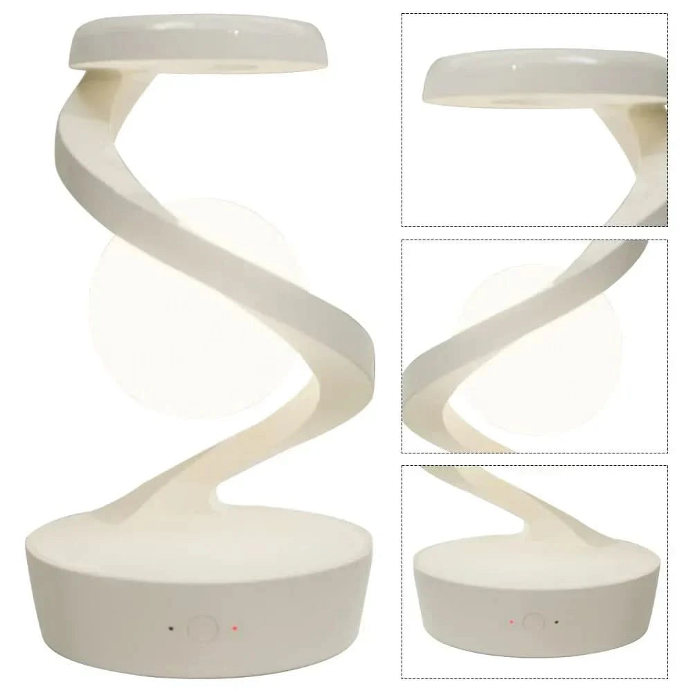 Design LED-lampe med integrert trådløs lader 