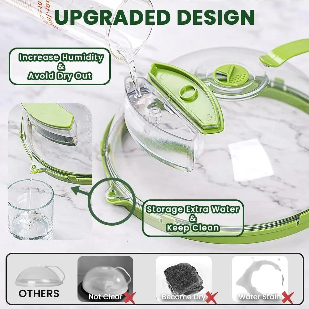 Microwave splash-proof steam lid 